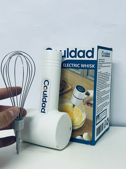 Couldad Electric Egg Beater - 250W Handheld Mixer with 5 Speeds, 304 Stainless Steel Beaters for Baking, Cake, Cream, Cookie (White)