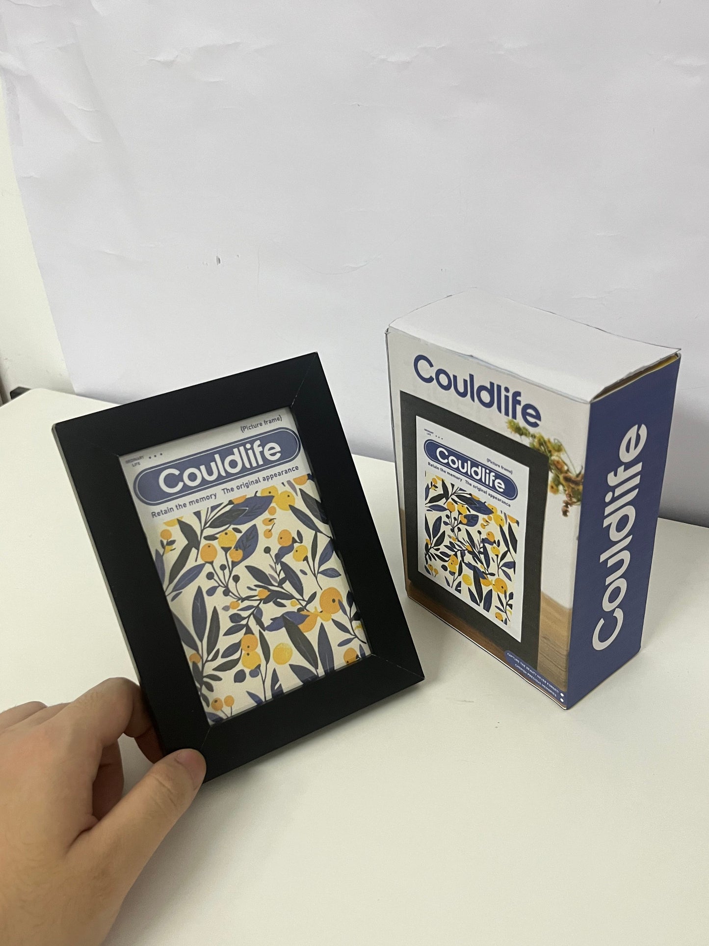 Couldlife Literary Plant Print Picture Frame - Minimalist Black Frame Desktop Decor Frame