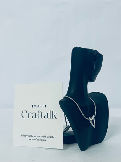 Craftalk Niche Design Necklace, Light Luxury Personalized Silver-tone Necklace