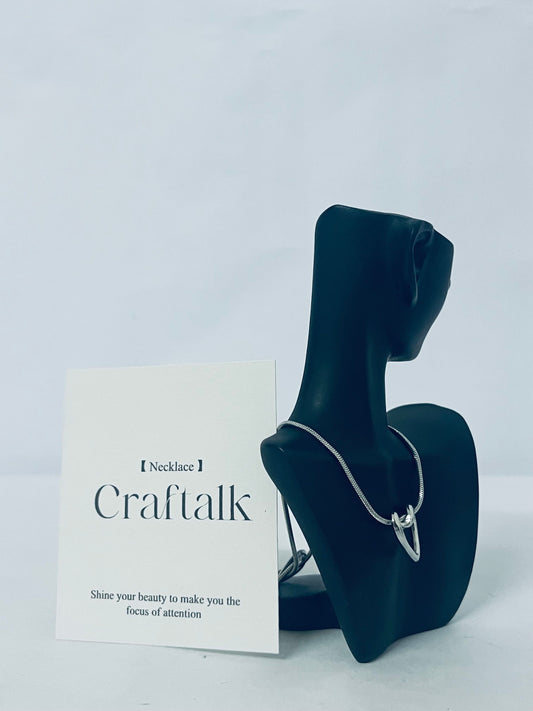 Craftalk Niche Design Necklace, Light Luxury Personalized Silver-tone Necklace
