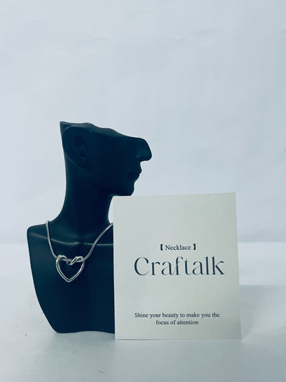 Craftalk Niche Design Necklace, Light Luxury Personalized Silver-tone Necklace