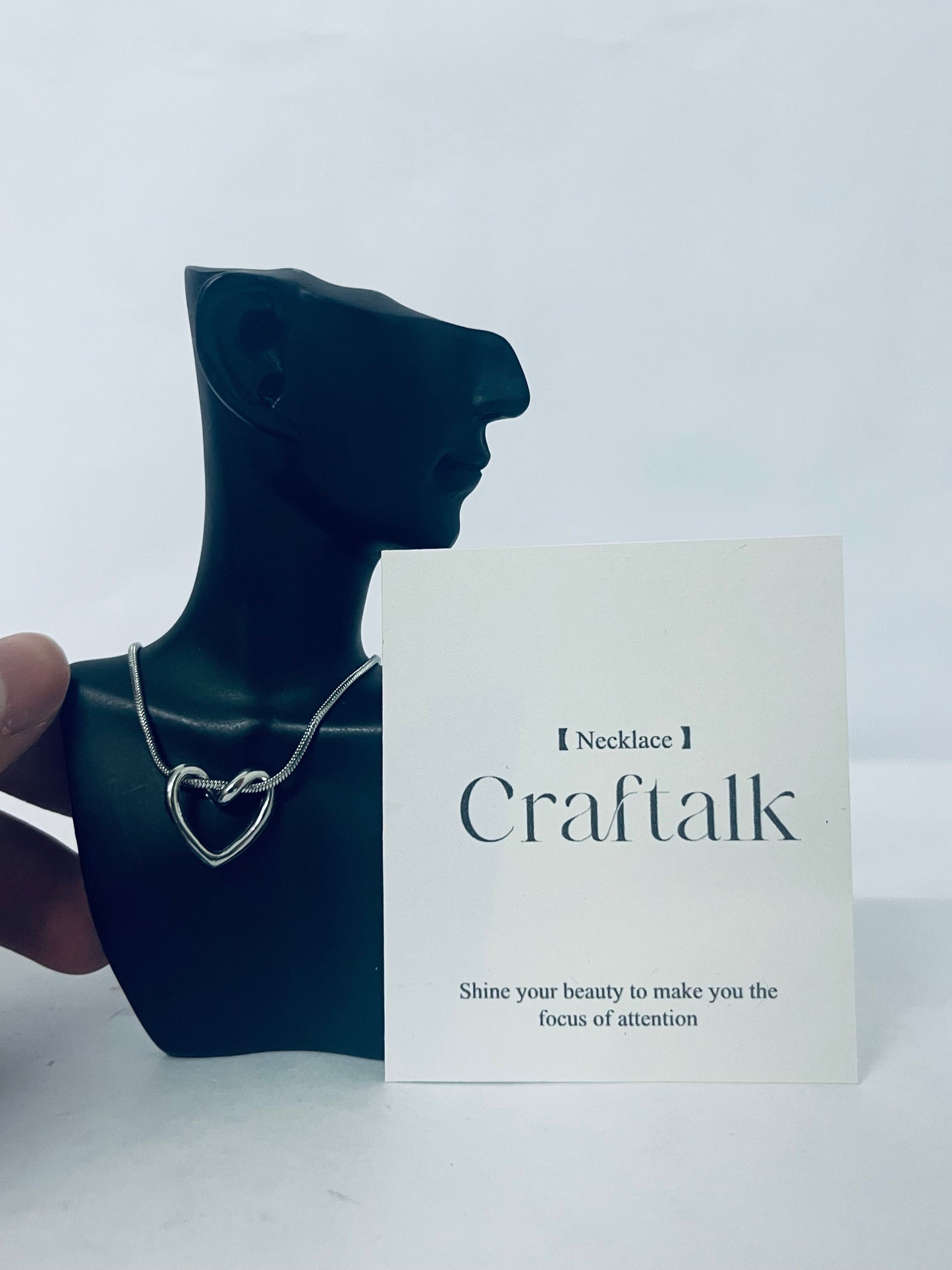 Craftalk Niche Design Necklace, Light Luxury Personalized Silver-tone Necklace