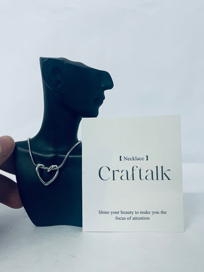 Craftalk Niche Design Necklace, Light Luxury Personalized Silver-tone Necklace