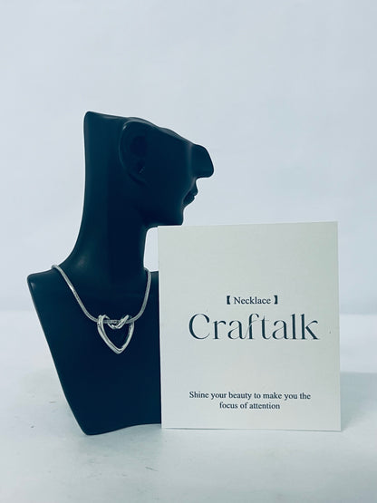Craftalk Niche Design Necklace, Light Luxury Personalized Silver-tone Necklace