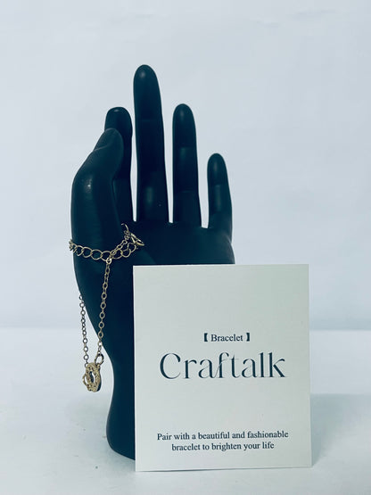 Craftalk Hollow Circle Double-Layer Bracelet, Niche Design Gold Jewelry, Daily Wear Light Luxury Elegant Accessory