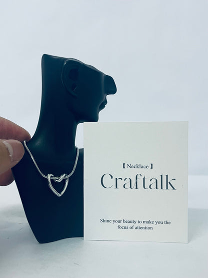 Craftalk Niche Design Necklace, Light Luxury Personalized Silver-tone Necklace