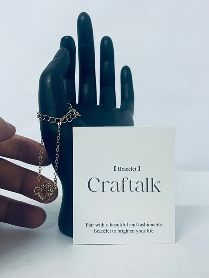 Craftalk Hollow Circle Double-Layer Bracelet, Niche Design Gold Jewelry, Daily Wear Light Luxury Elegant Accessory