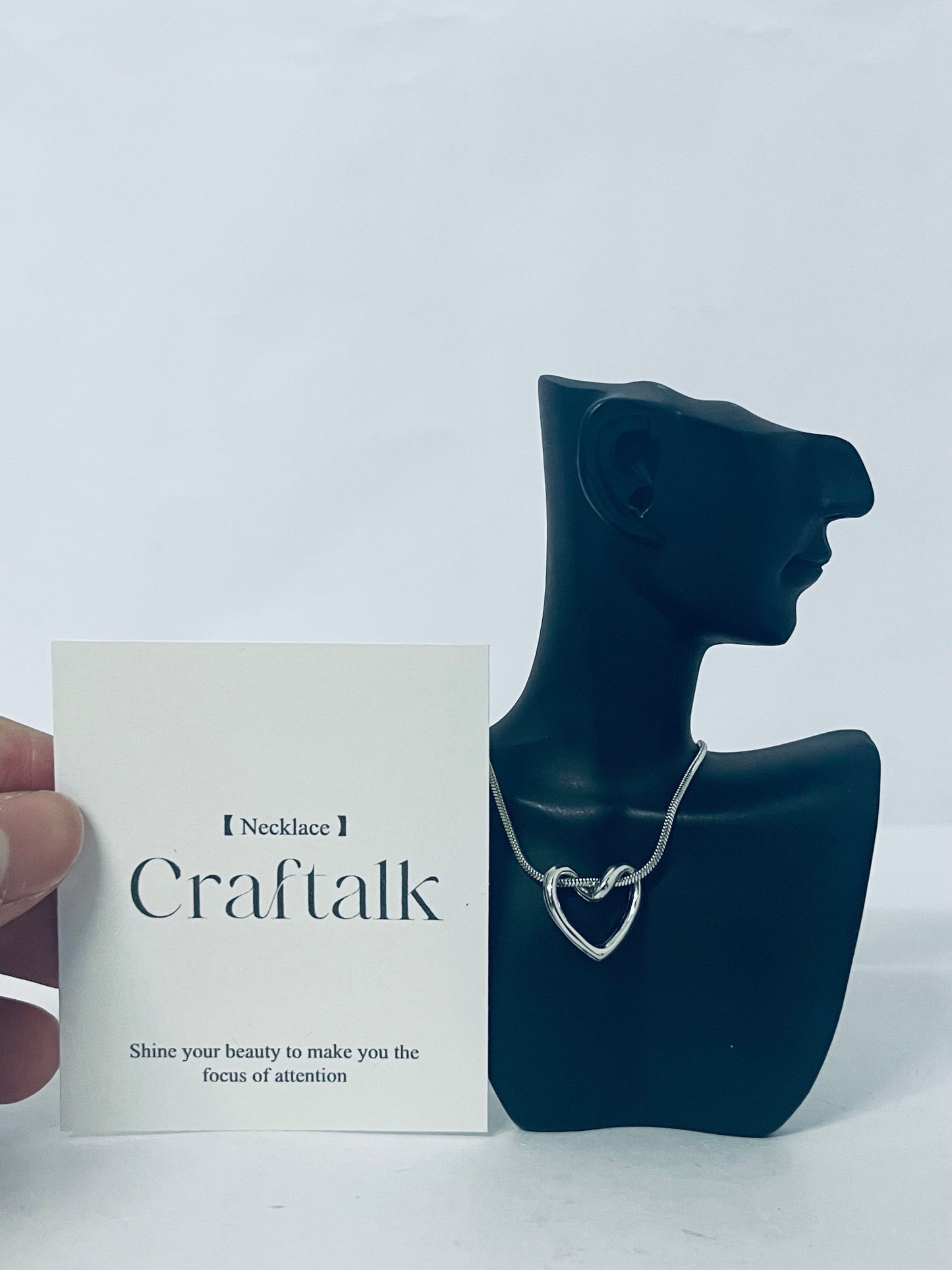 Craftalk Niche Design Necklace, Light Luxury Personalized Silver-tone Necklace