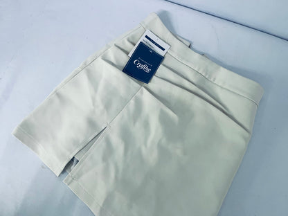 Crafthe Cream Slit Mini Skirt - An Elegant Commuting Choice for Office and Daily Wear