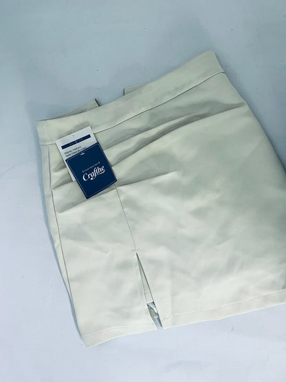 Crafthe Cream Slit Mini Skirt - An Elegant Commuting Choice for Office and Daily Wear
