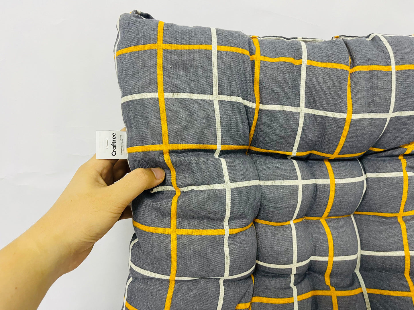 Craftree Bohemian Soft Patio Chair Pads Indoor Office Home Kitchen Square Dining Chair Cushion Pillow CAI Grid