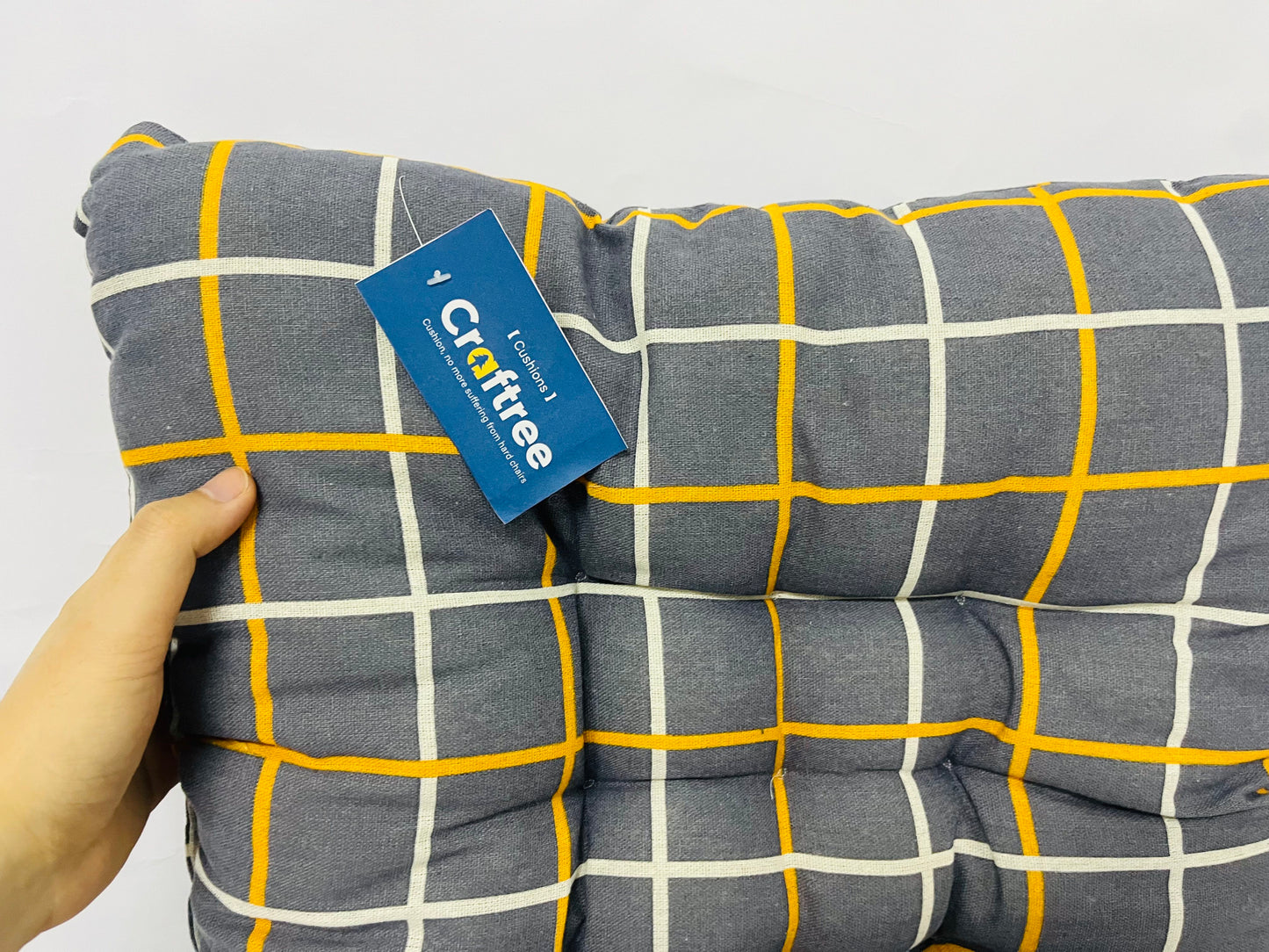 Craftree Bohemian Soft Patio Chair Pads Indoor Office Home Kitchen Square Dining Chair Cushion Pillow CAI Grid