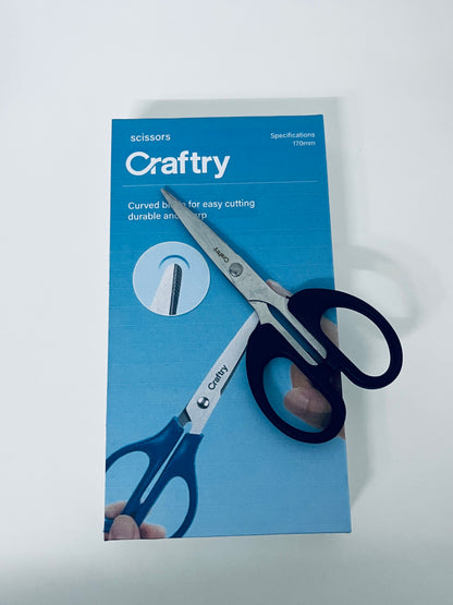 Craftry Curved Blade Craft Scissors (170mm)