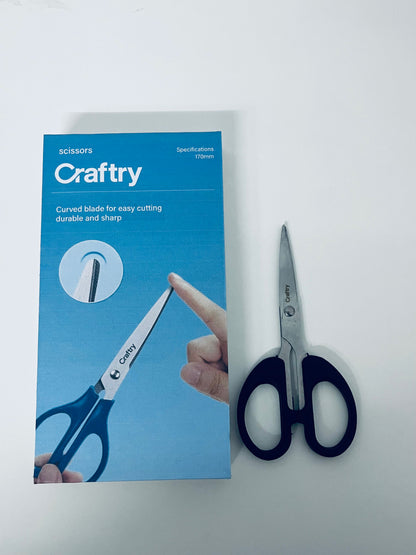 Craftry Curved Blade Craft Scissors (170mm)