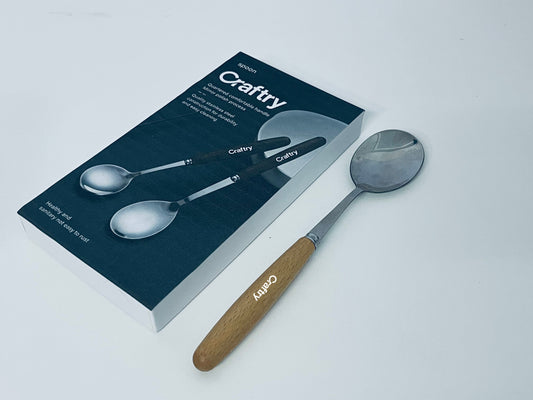 Craftry Stainless Steel Table Spoon (Single Piece, Wooden Handle)