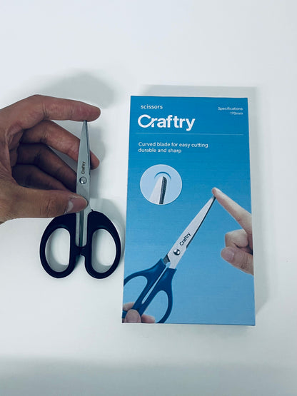 Craftry Curved Blade Craft Scissors (170mm)