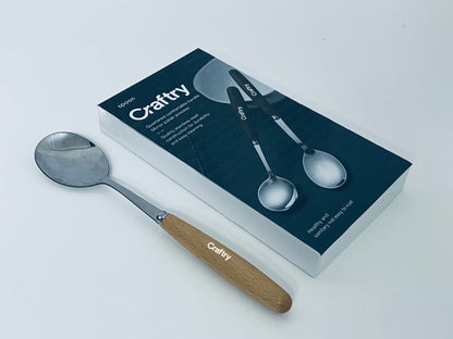Craftry Stainless Steel Table Spoon (Single Piece, Wooden Handle)