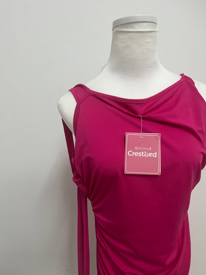 【Crestbird Dresses】——Crestbird Hot Pink Cutout Backless Bodycon Dress - Effortlessly Sexy Party Essential