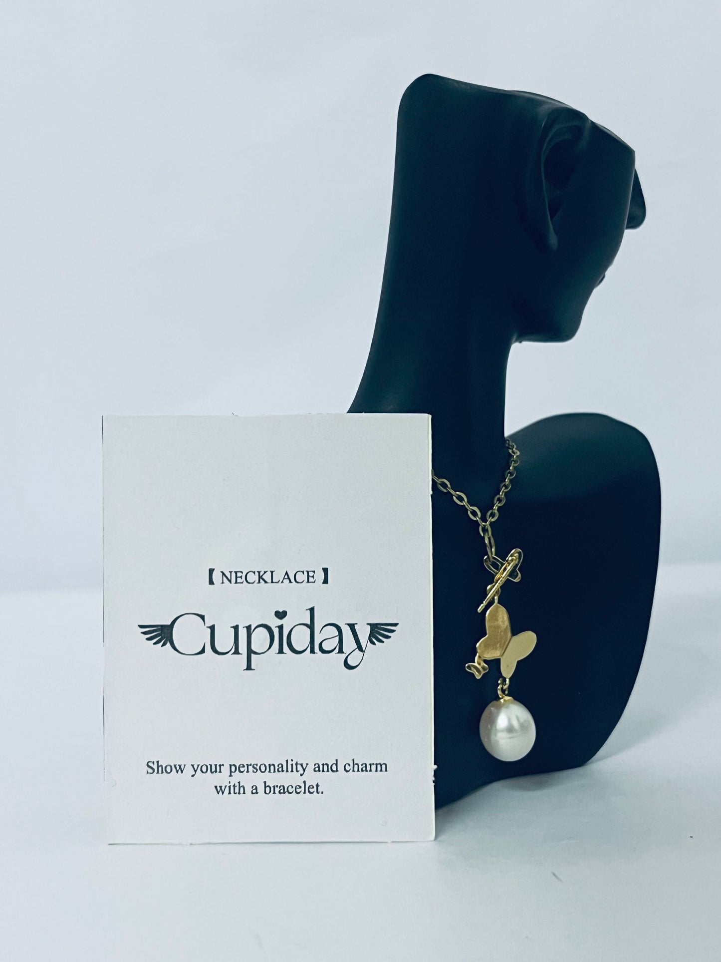 Cupiday Plated Layering Necklaces | Stylish Minimalist Design Pendant Necklaces | Butterfly, Heart, Circle for Women