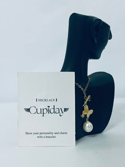 Cupiday Plated Layering Necklaces | Stylish Minimalist Design Pendant Necklaces | Butterfly, Heart, Circle for Women