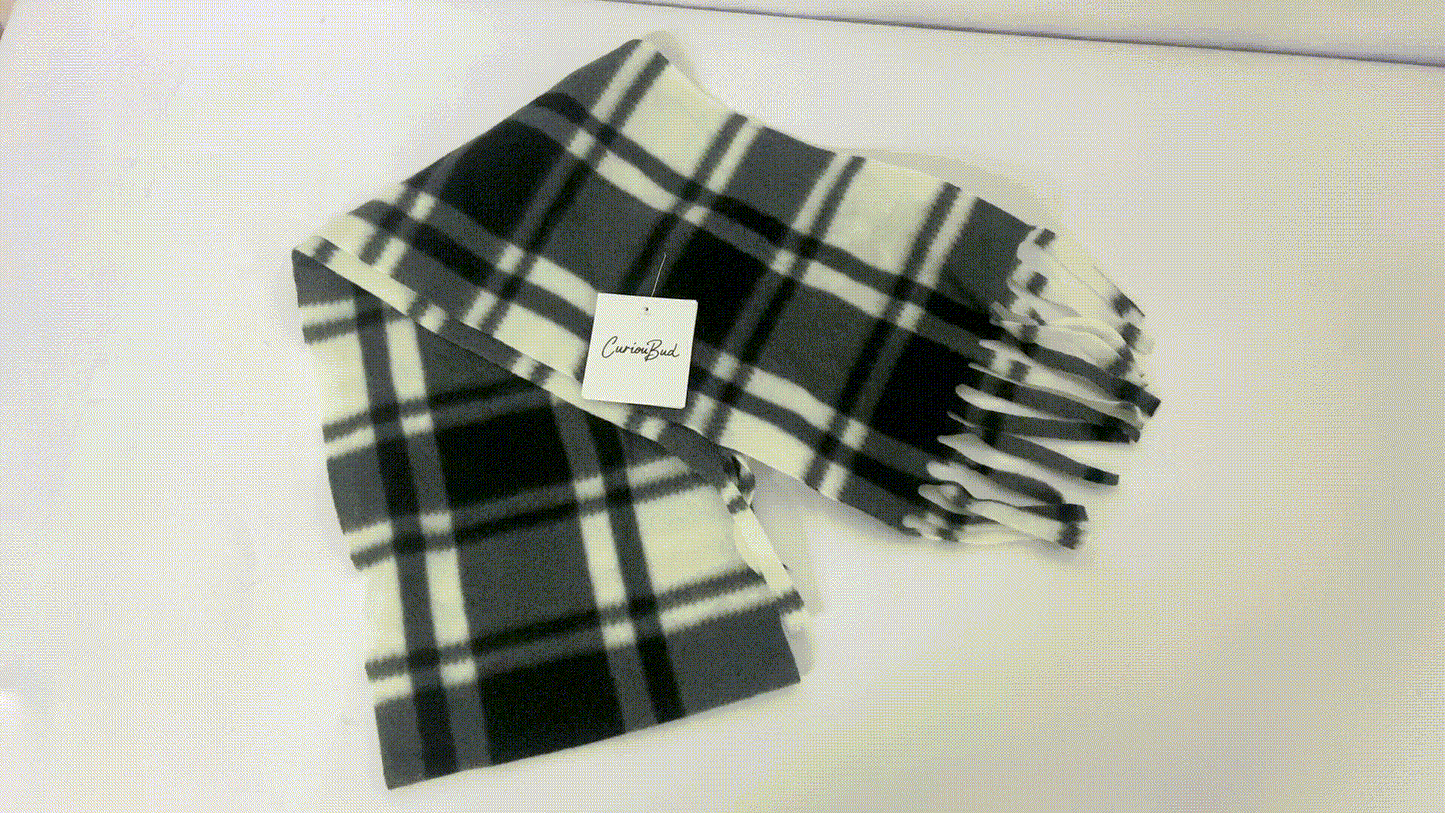 CuriouBud Plaid Scarf for Men Women Super Soft Classic Tartan Checkered Neck Scarves