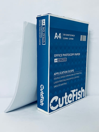 CuteFish Basics Multipurpose Copy Printer Paper, 8lb, 500 Sheets,White
