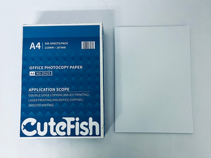 CuteFish Basics Multipurpose Copy Printer Paper, 8lb, 500 Sheets,White