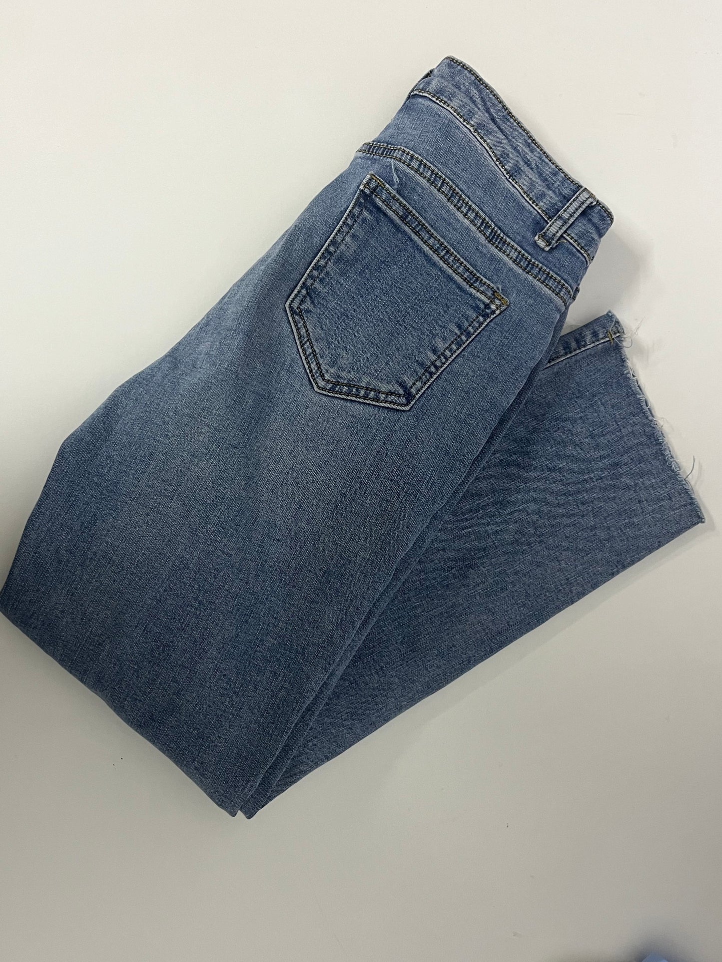 [CutePussy Jeans]——CutePussy High-Waisted Straight Leg Jeans - Slimming & Heightening Raw Hem Cropped Jeans