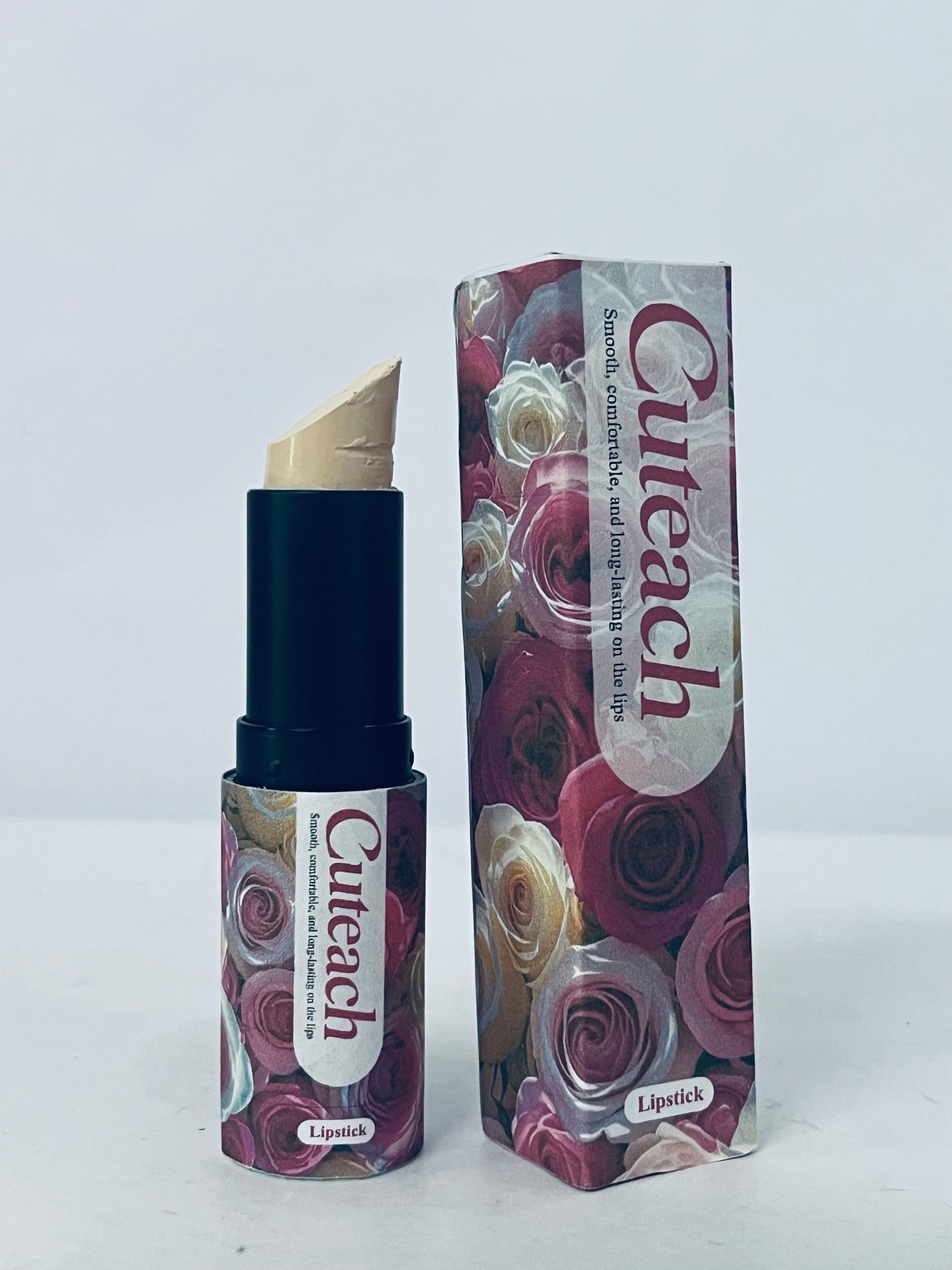 Cuteach Floral Series Long-Lasting Lipstick, Smooth & Comfortable Nude Lip Color with Long-Wear Formula