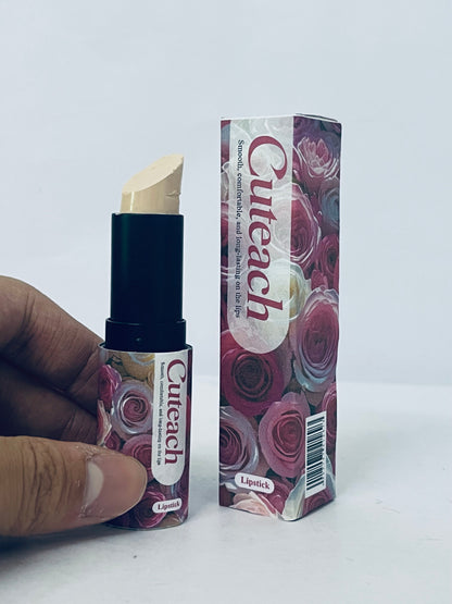 Cuteach Floral Series Long-Lasting Lipstick, Smooth & Comfortable Nude Lip Color with Long-Wear Formula