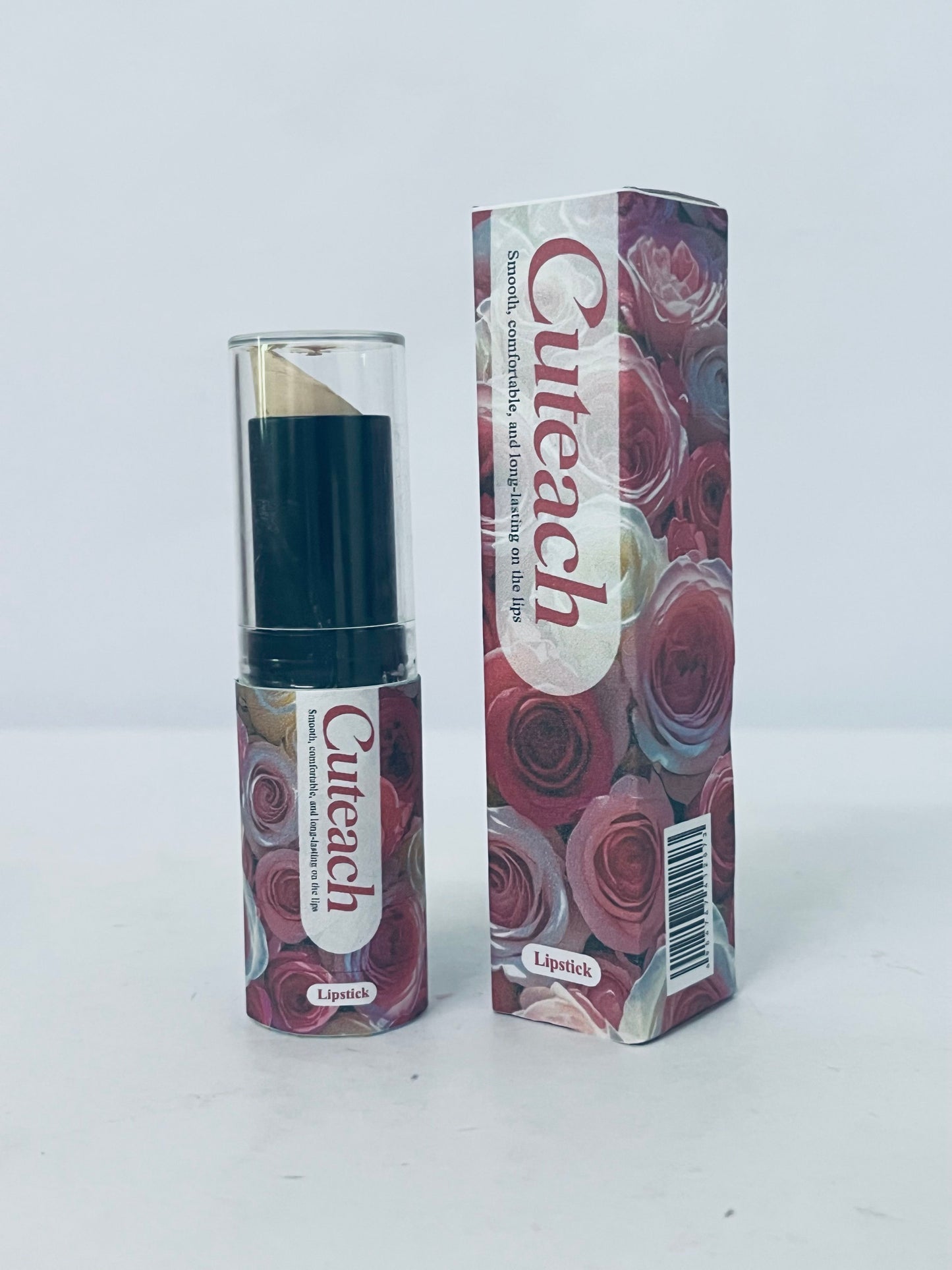 Cuteach Floral Series Long-Lasting Lipstick, Smooth & Comfortable Nude Lip Color with Long-Wear Formula