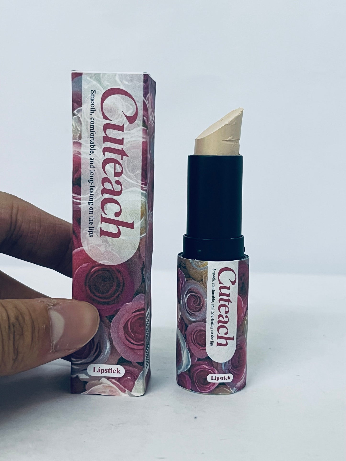 Cuteach Floral Series Long-Lasting Lipstick, Smooth & Comfortable Nude Lip Color with Long-Wear Formula