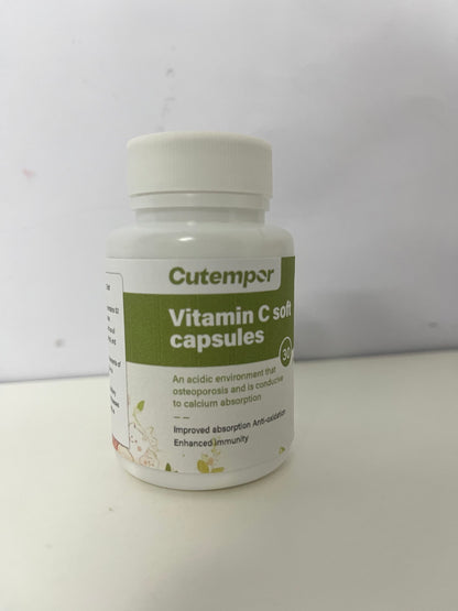 [Cutempor Vitamins]——Cutempor Vitamin C Soft Capsules - High-Potency VC for Immune Support & Antioxidant Protection