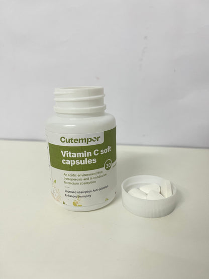 [Cutempor Vitamins]——Cutempor Vitamin C Soft Capsules - High-Potency VC for Immune Support & Antioxidant Protection