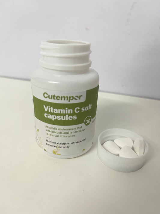 [Cutempor Vitamins]——Cutempor Vitamin C Soft Capsules - High-Potency VC for Immune Support & Antioxidant Protection