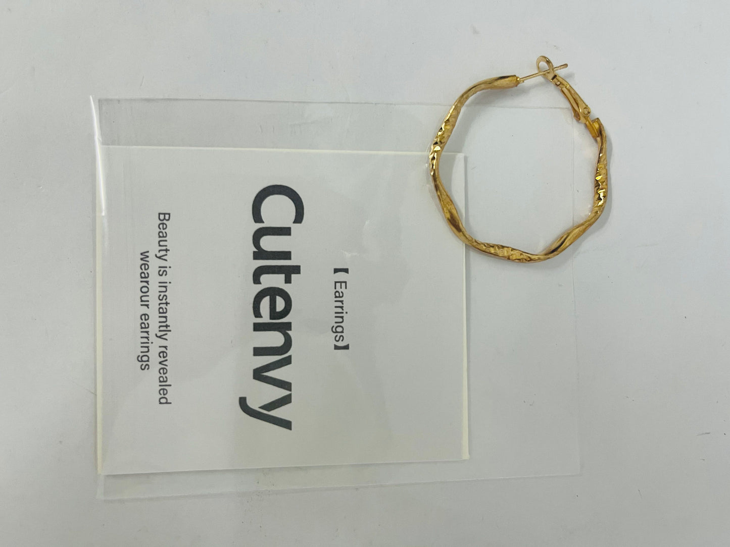 Cutenvy  Gold Plated Hoop Earring Large Hoop Earrings Twisted Hoop Earring Layered Hoop Earring Thanksgiving Christmas Gift for Women Mom