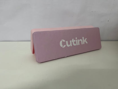 [Cutink Pen boxes]——Cutink Macaron Color-Block Pencil Case - Minimalist Matte Finish Stationery Organizer