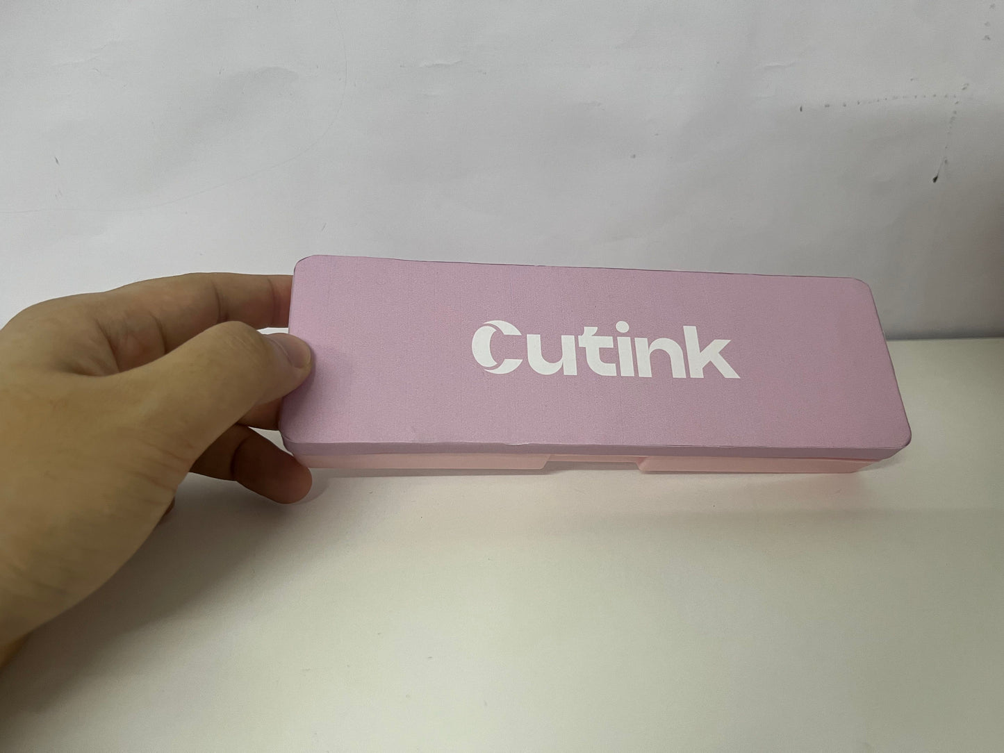 [Cutink Pen boxes]——Cutink Macaron Color-Block Pencil Case - Minimalist Matte Finish Stationery Organizer