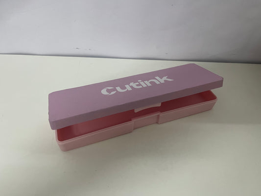 [Cutink Pen boxes]——Cutink Macaron Color-Block Pencil Case - Minimalist Matte Finish Stationery Organizer