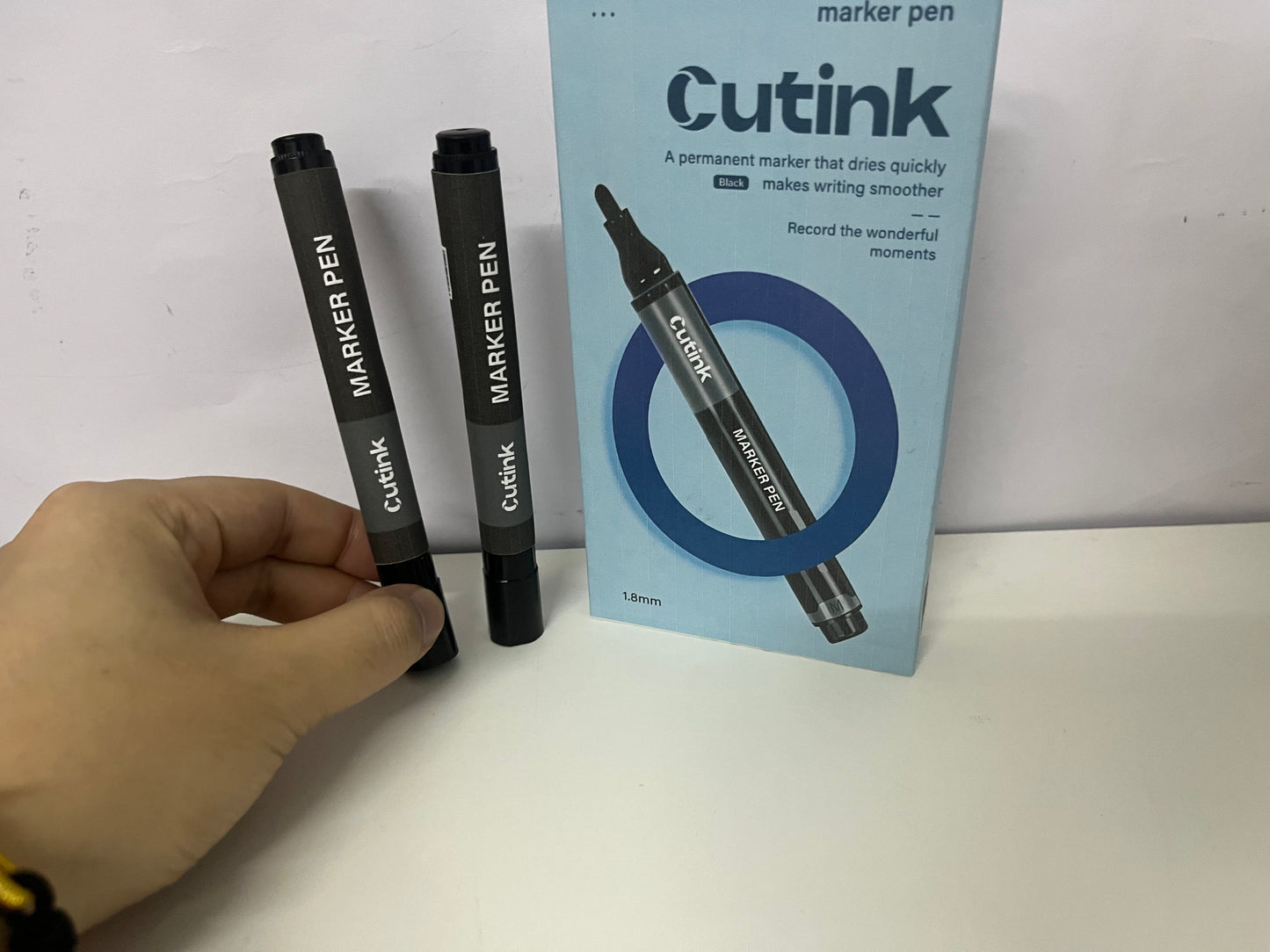 [Cutink Marker pens]——Cutink Quick-Dry Permanent Markers - 1.8mm Large Capacity Waterproof Markers