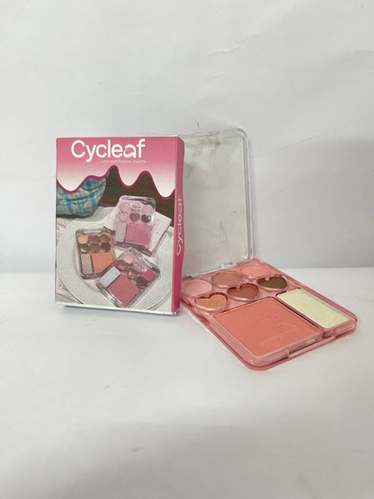 Cycleaf 8 Colors Nude Eyeshadow Palette-Warm Neutral Shade, Long Lasting & Blendable Matte and Shimmer Eye Shadow Palette Makeup for Beginner