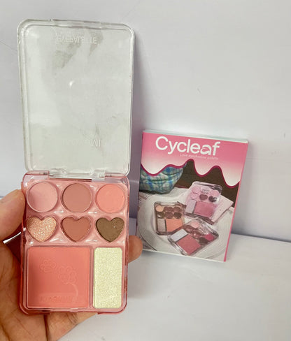 Cycleaf 8 Colors Nude Eyeshadow Palette-Warm Neutral Shade, Long Lasting & Blendable Matte and Shimmer Eye Shadow Palette Makeup for Beginner