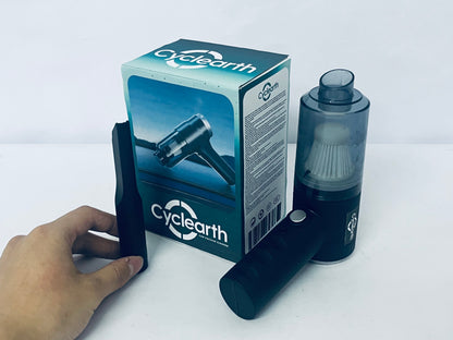 Cyclearth Handheld Vacuum Cleaner, Mini Cordless Vacuum Cleanervacuum with Transparent Storage for Home Office Salon Barber, Portable Light Rechargable Cleaner