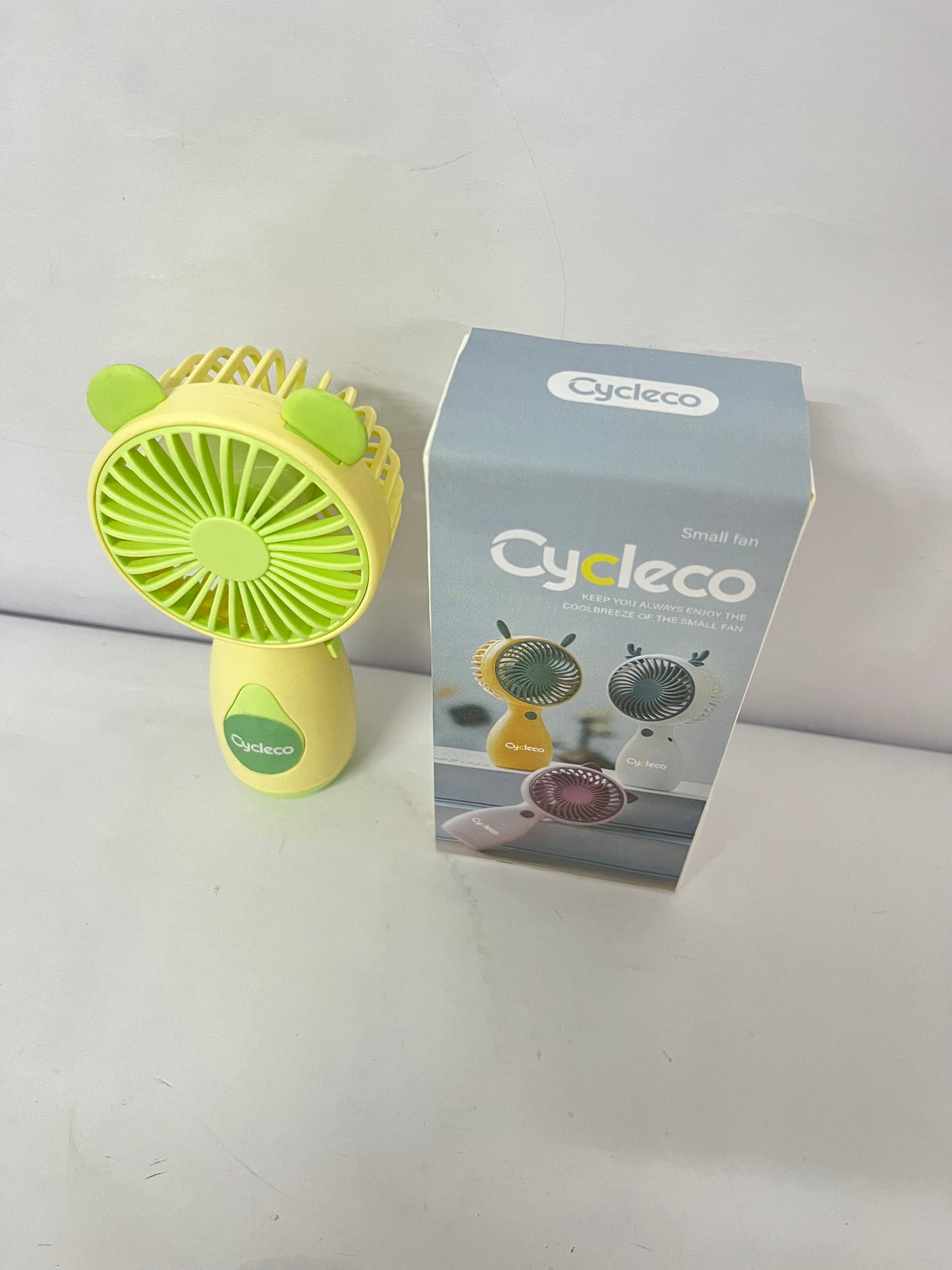 Cycleco Handheld Fan Rechargeable, Portable Mini Battery Operated Fan with Non-Slip Handle, Safe Odorless Cooling Device Indoors Outdoors Travel Office Home Use, Quiet Personal Electric Fans for Summer