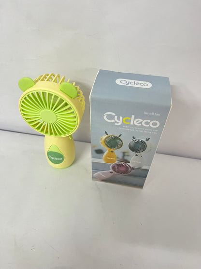Cycleco Handheld Fan Rechargeable, Portable Mini Battery Operated Fan with Non-Slip Handle, Safe Odorless Cooling Device Indoors Outdoors Travel Office Home Use, Quiet Personal Electric Fans for Summer