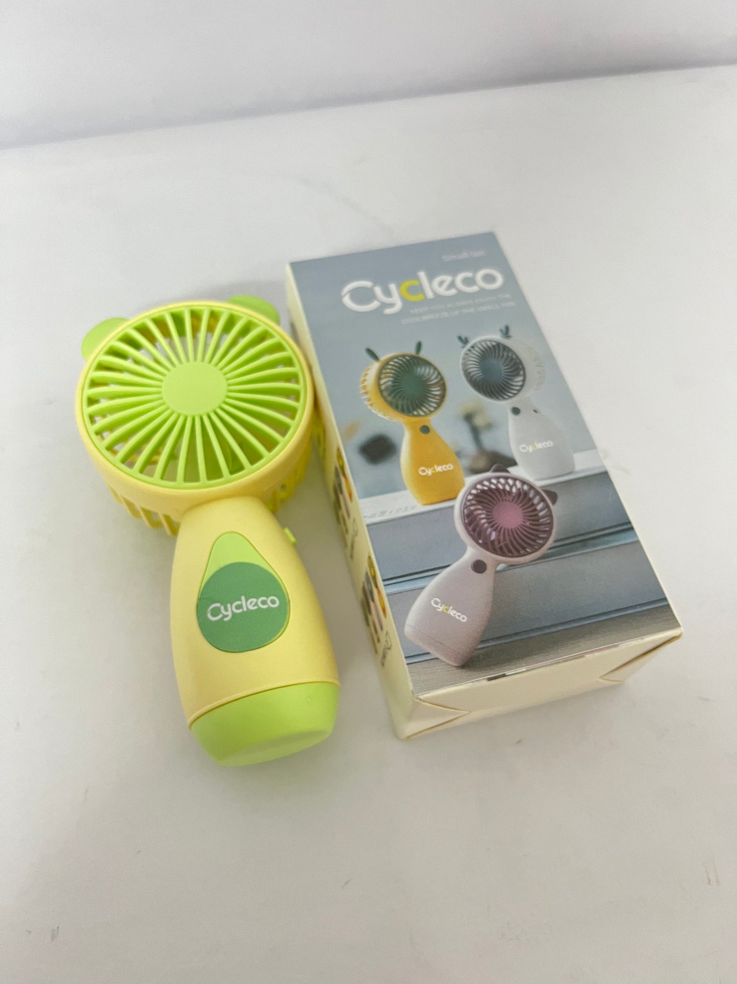 Cycleco Handheld Fan Rechargeable, Portable Mini Battery Operated Fan with Non-Slip Handle, Safe Odorless Cooling Device Indoors Outdoors Travel Office Home Use, Quiet Personal Electric Fans for Summer