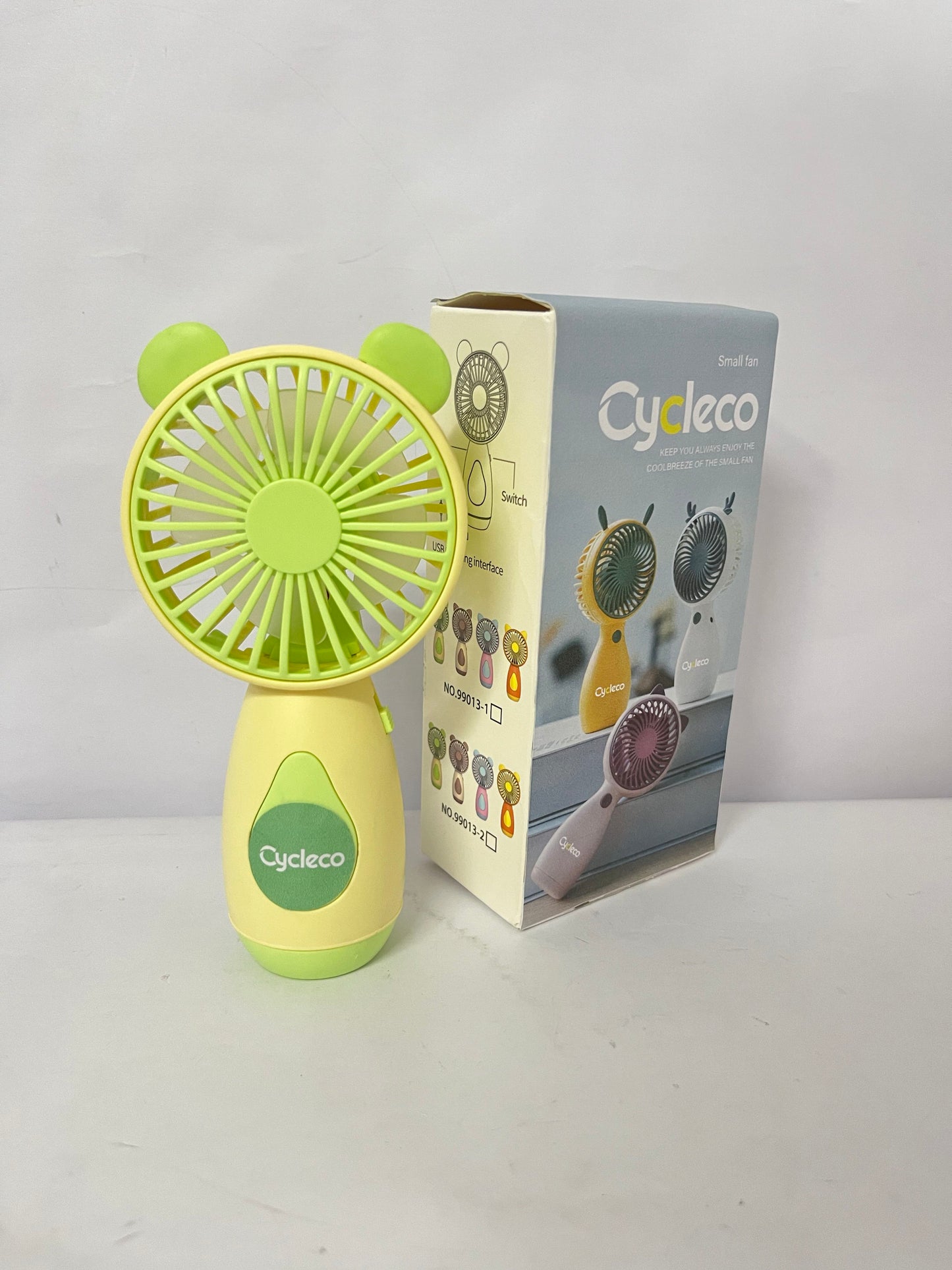 Cycleco Handheld Fan Rechargeable, Portable Mini Battery Operated Fan with Non-Slip Handle, Safe Odorless Cooling Device Indoors Outdoors Travel Office Home Use, Quiet Personal Electric Fans for Summer