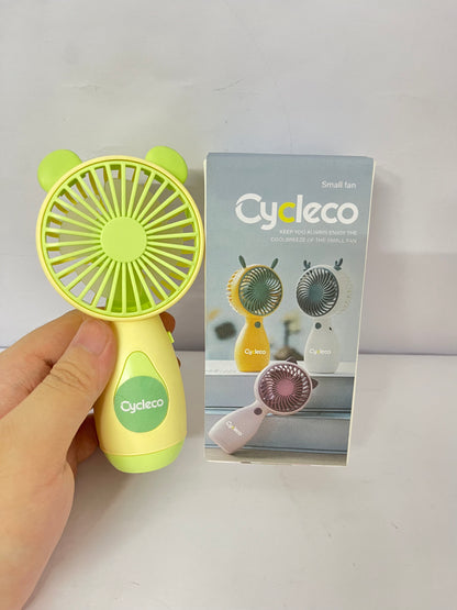 Cycleco Handheld Fan Rechargeable, Portable Mini Battery Operated Fan with Non-Slip Handle, Safe Odorless Cooling Device Indoors Outdoors Travel Office Home Use, Quiet Personal Electric Fans for Summer