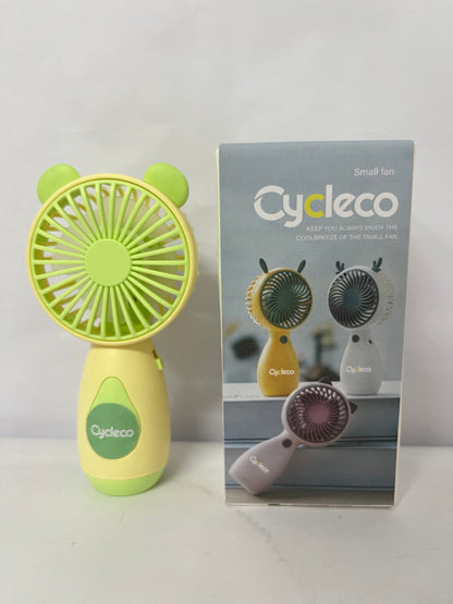 Cycleco Handheld Fan Rechargeable, Portable Mini Battery Operated Fan with Non-Slip Handle, Safe Odorless Cooling Device Indoors Outdoors Travel Office Home Use, Quiet Personal Electric Fans for Summer