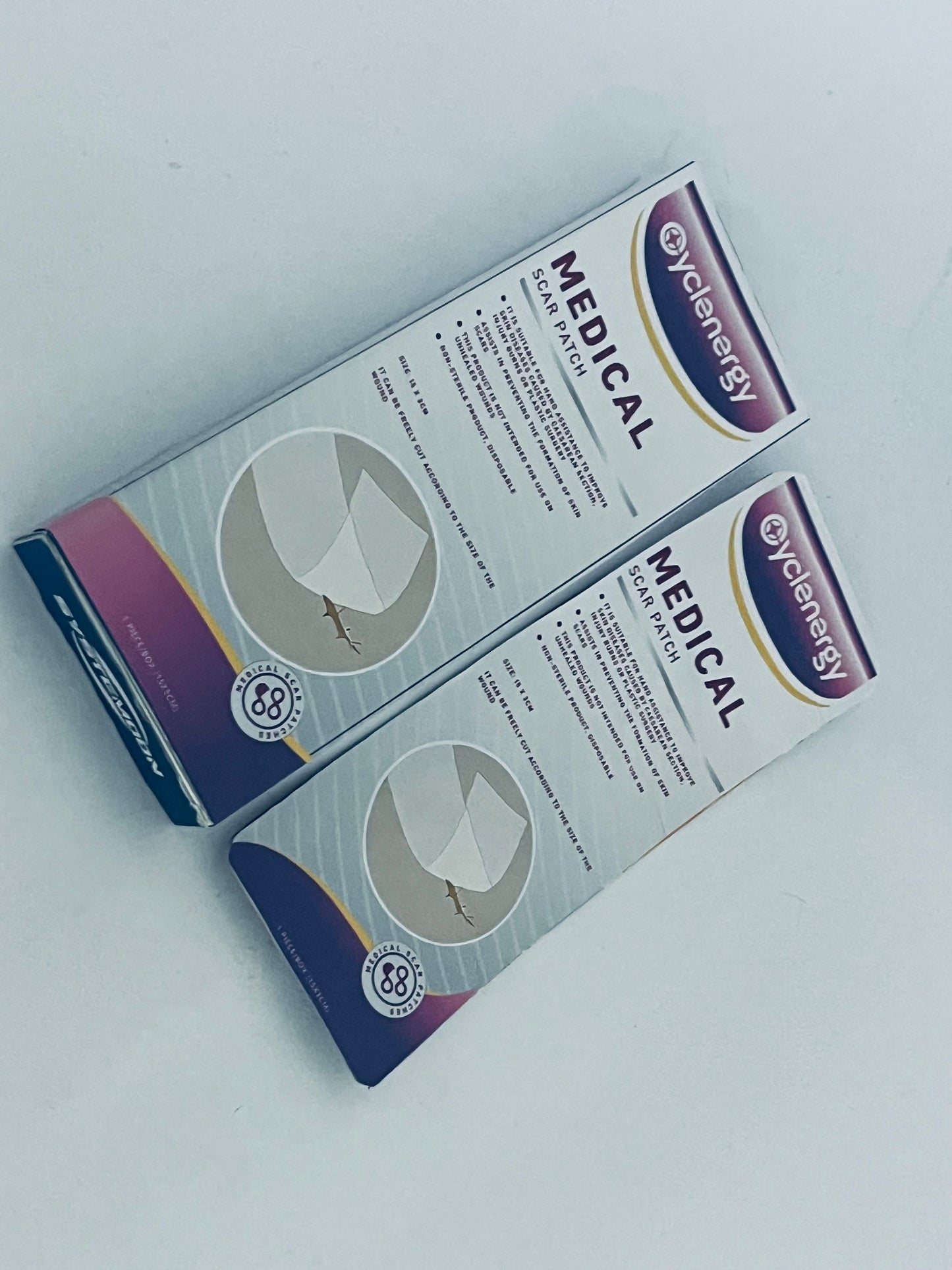 Cyclenergy Medical Grade Silicone Scar Sheets; for Injury, Burn and Surgery Scars